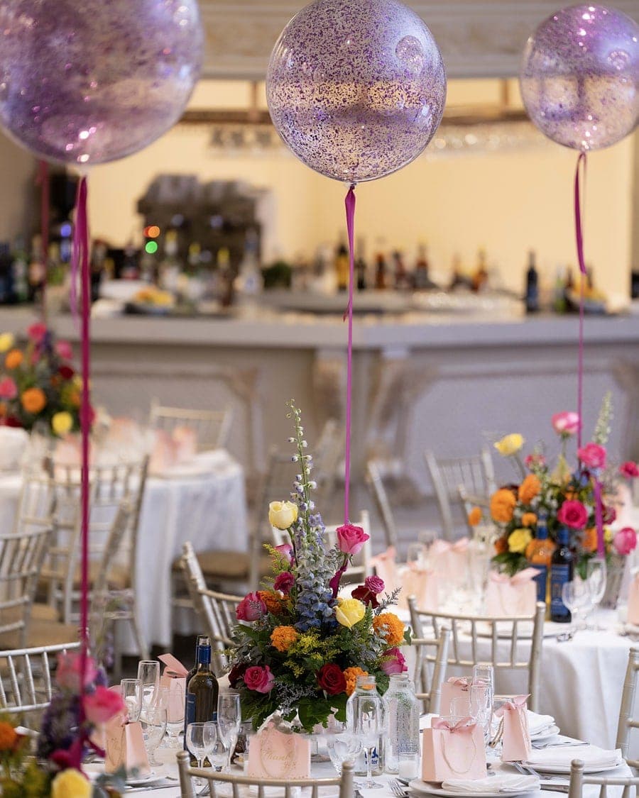 Romantic wedding table decor with floral centrepieces by Party Boutiques Thornhill