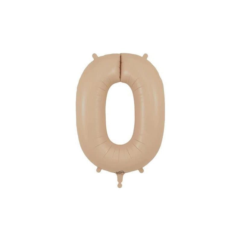 34" Nude Number 0 Foil Balloon