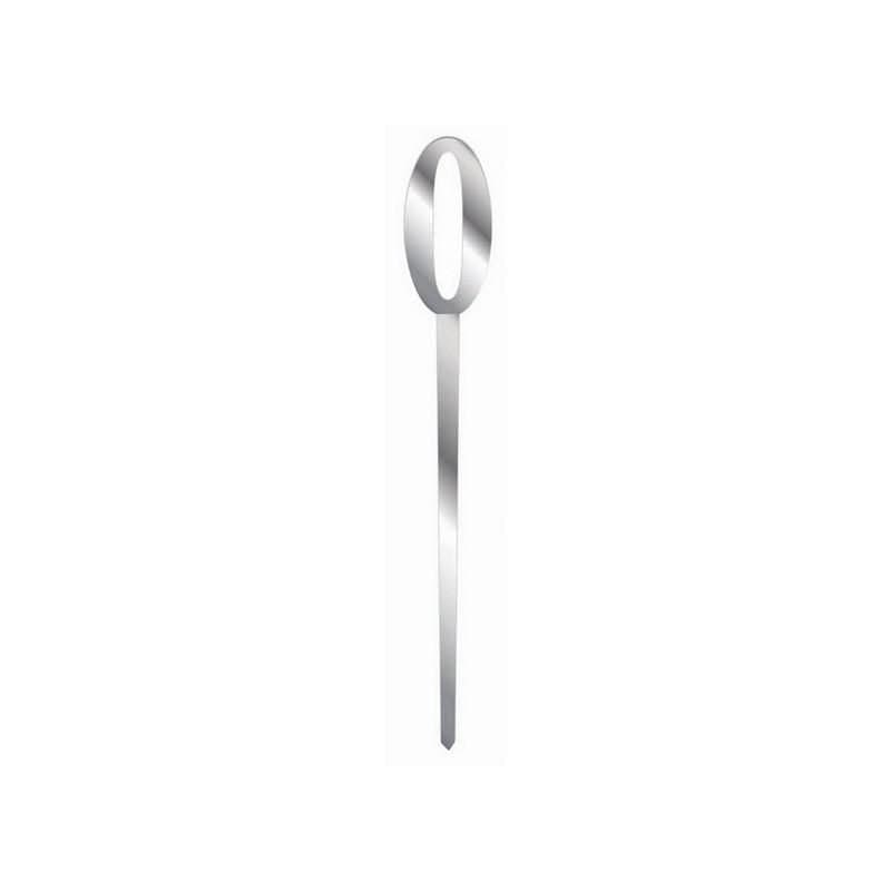 #0 - Silver Acrylic Cake Topper