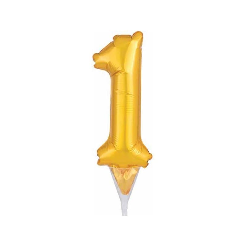 6" Gold Number 1 Foil Balloon