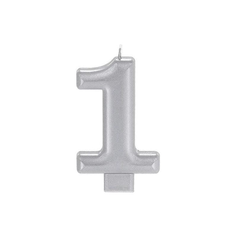 #1 Silver Metallic Candle
