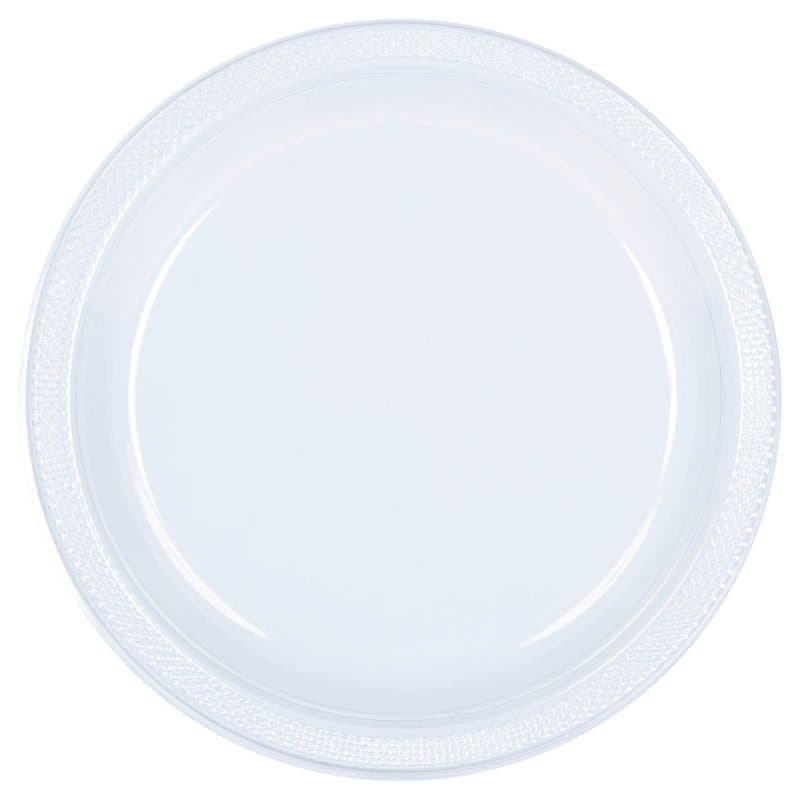 10" Plastic Plates - Clear 18ct