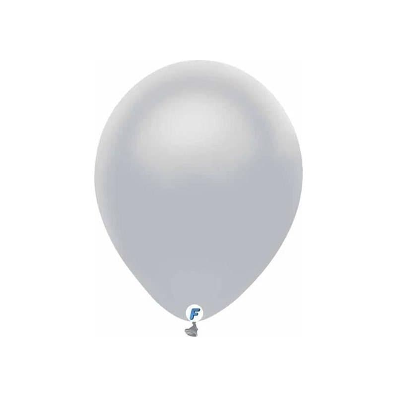11" Funsational Silver Balloons 12ct