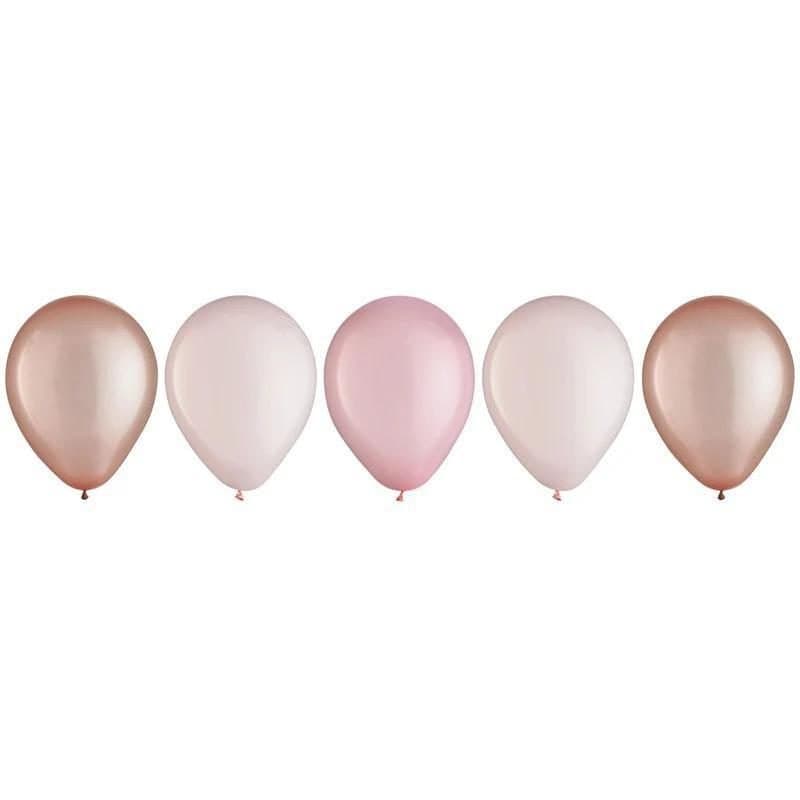 11" Latex Balloon Assortment - Rose Gold 15ct