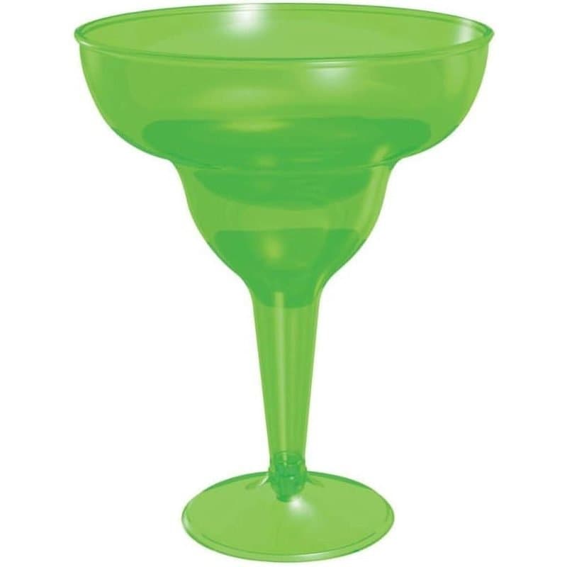 11oz Neon Green Margarita Glasses 20ct