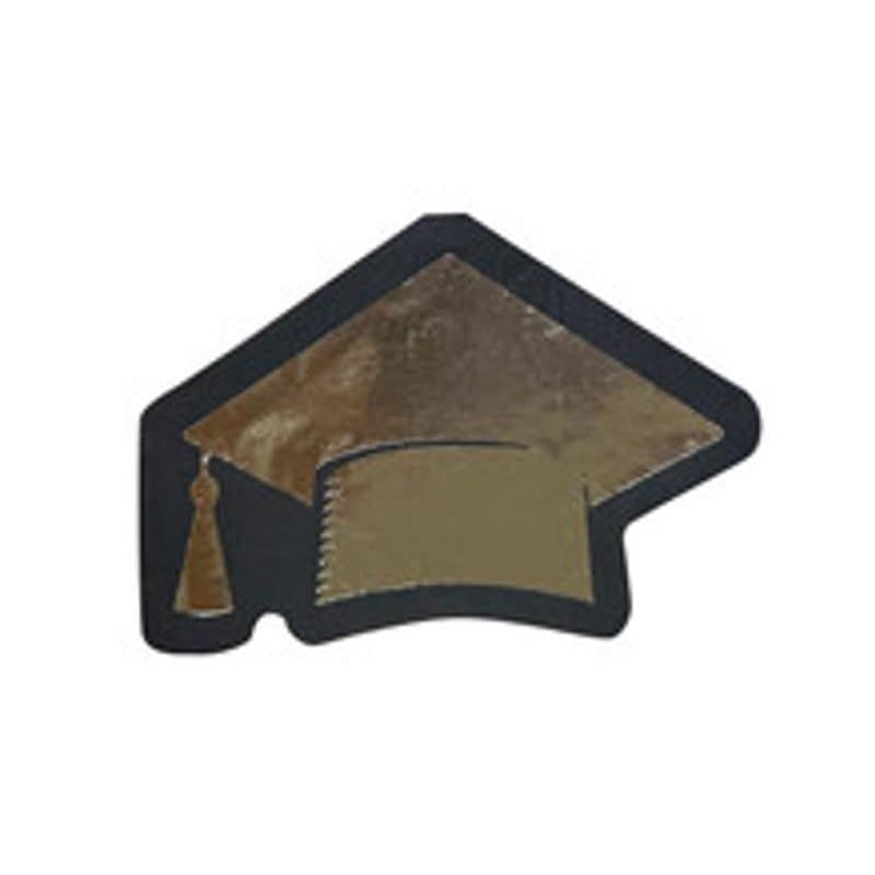 12.6" × 8.7" Grad Cap Shaped Napkins - Starry Graduation 16ct