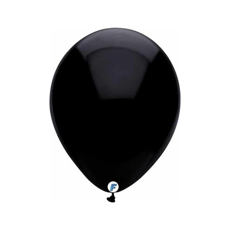 12" Funsational Black Latex Balloons 15ct