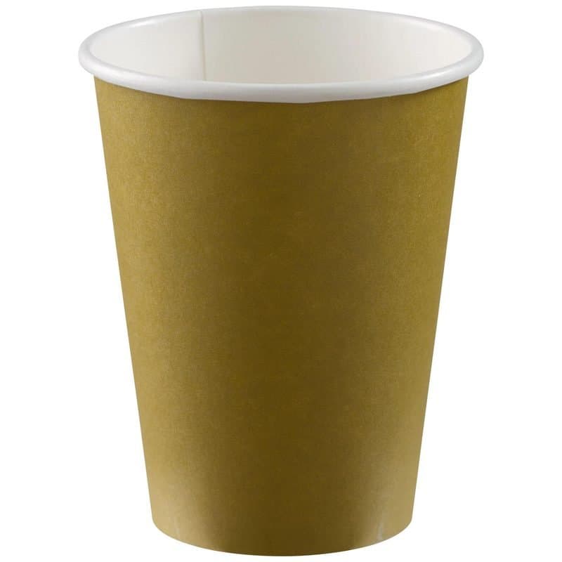 12oz Paper Cups Gold 50ct
