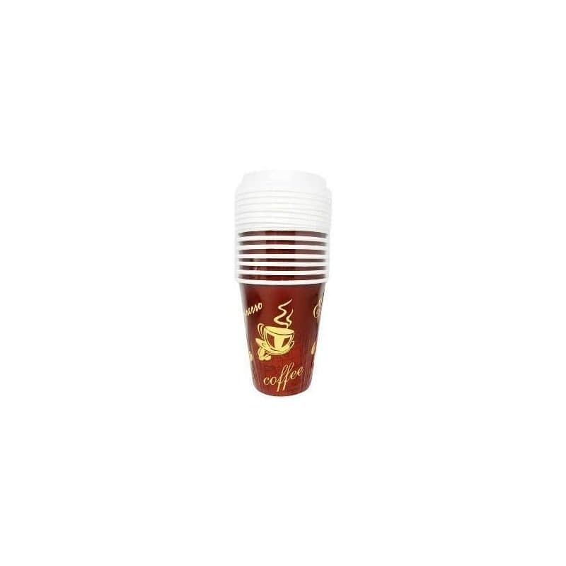 12oz Paper Cups Hot/Cold with Lids 8ct