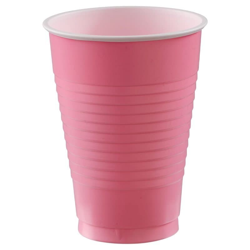 12oz Plastic Cups - New Pink 20 Pcs