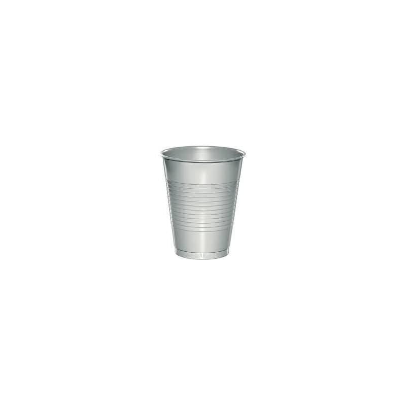 12oz Plastic Cups Silver - 20ct
