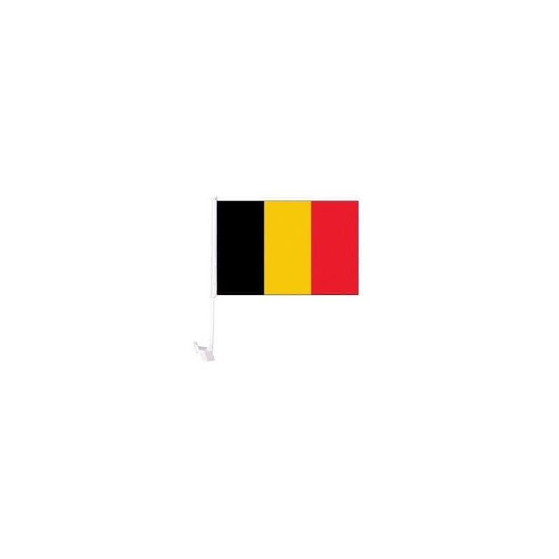 12"x18" Car Window Flag, Heavy Duty Mount - Belgium