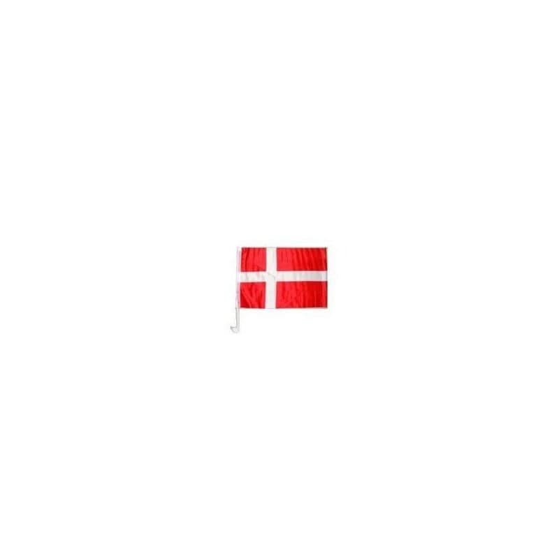 12"x18" Car Window Flag, Heavy Duty Mount - Denmark