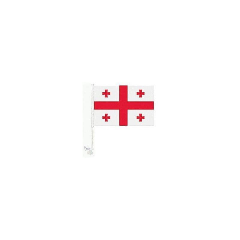 12"x18" Car Window Flag, Heavy Duty Mount - Georgia