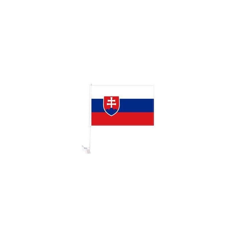 12"x18" Car Window Flag, Heavy Duty Mount - Slovakia