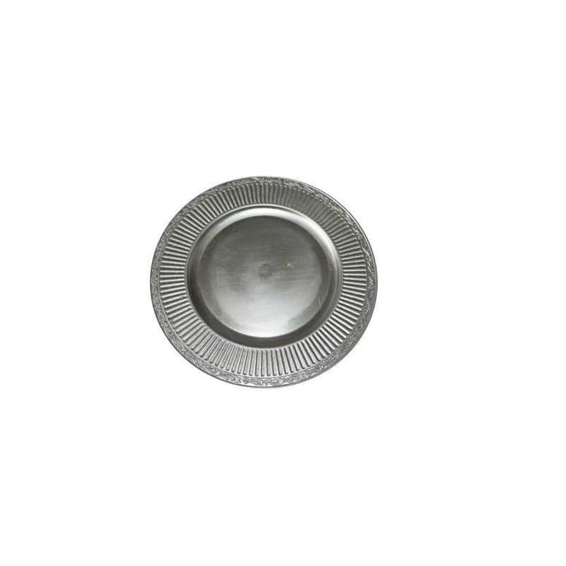 13" - Silver Brocade Charger Plate