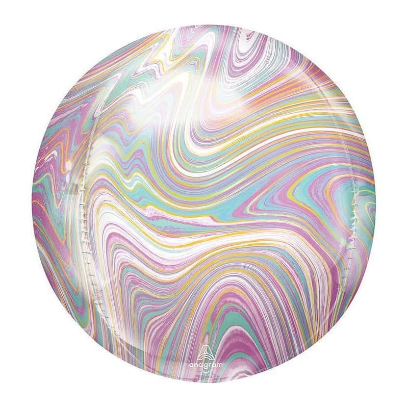 15" Pastel Marble Orbz Balloon