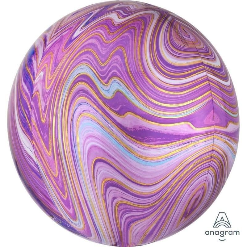 15" Purple/Pink/Gold Marblez ORBZ Foil