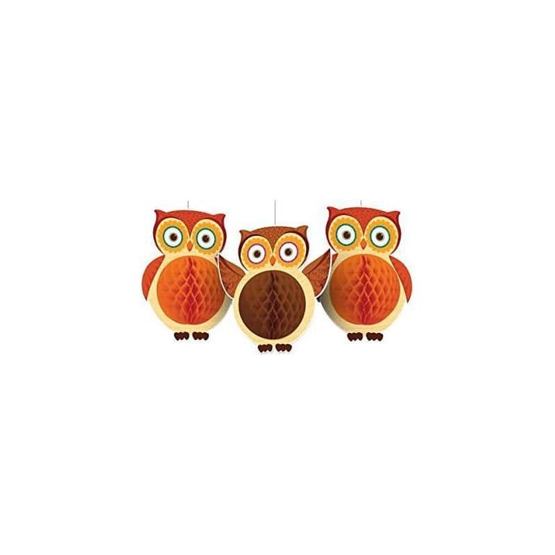 15"x15" Thanksgiving Own Honeycomb Hanging Decor 3ct