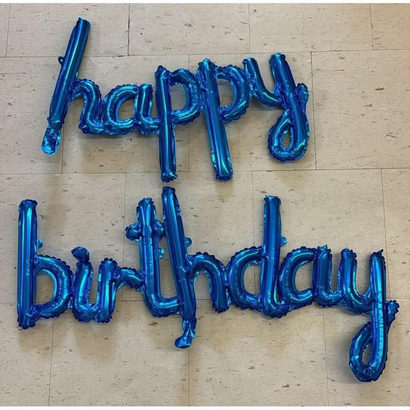 16" Happy Birthday Air Filled Banner - Blue