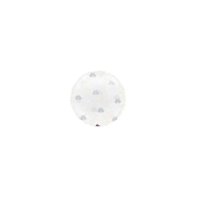 18" Clear Balloon - Bells and Hearts, Round