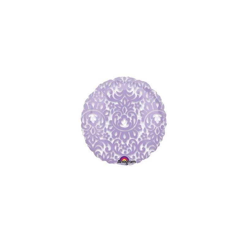 18" Clear With Lavendar Filagree