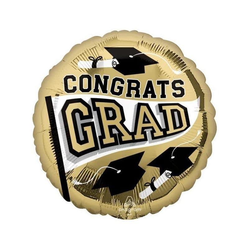 18" Congrats Grad - Gold Foil