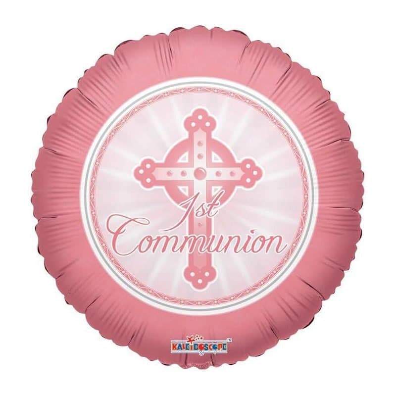 18" Foil Balloon -1St Communion Light Pink, Round
