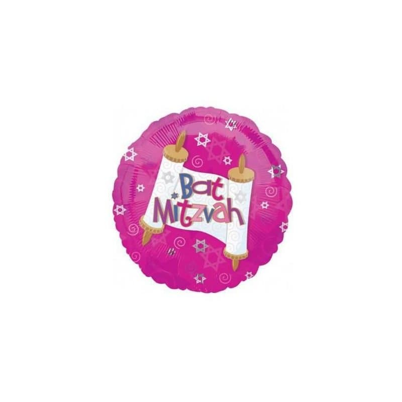 18" Foil Balloon - Bat Mitzvah Pink