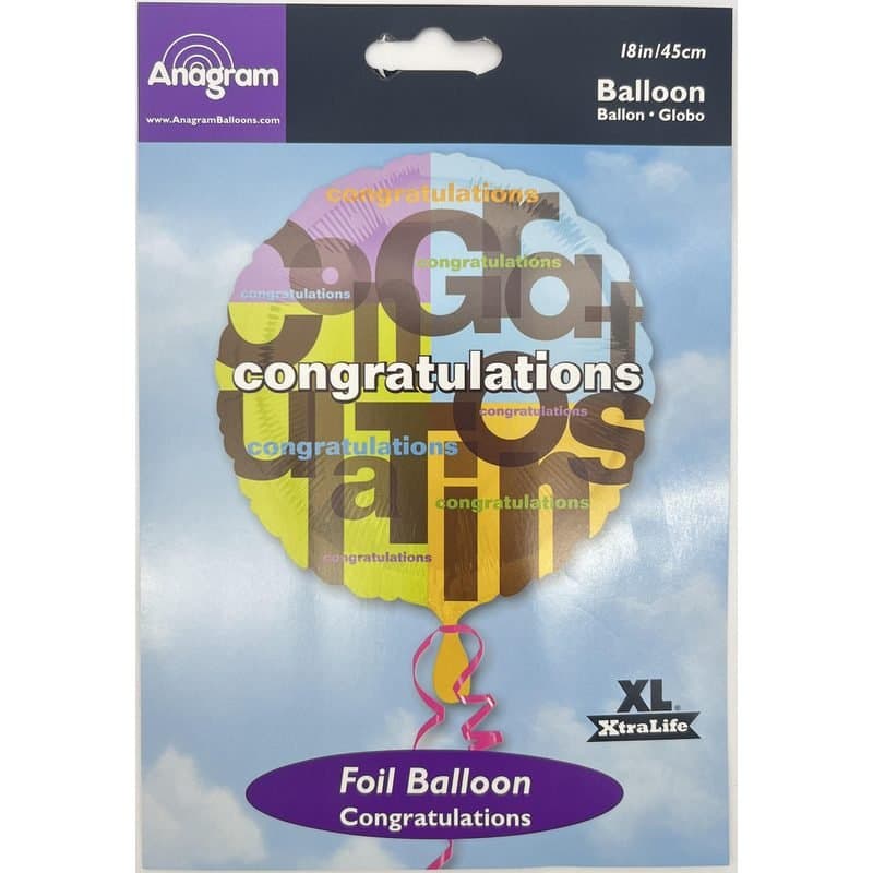 18" Foil Balloon - "Congratulations"