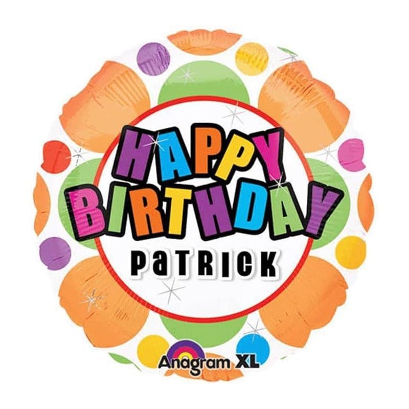 18" Foil Balloon - "Happy Birthday" With Stickers, Round