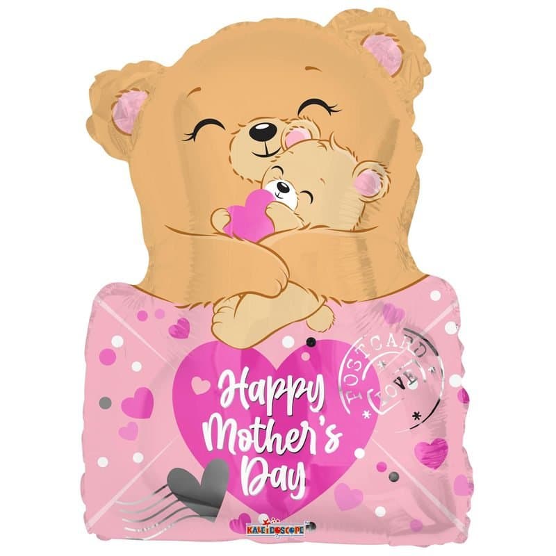 18" Foil Balloon - Happy Mother's Day Mom Bear With Envelope
