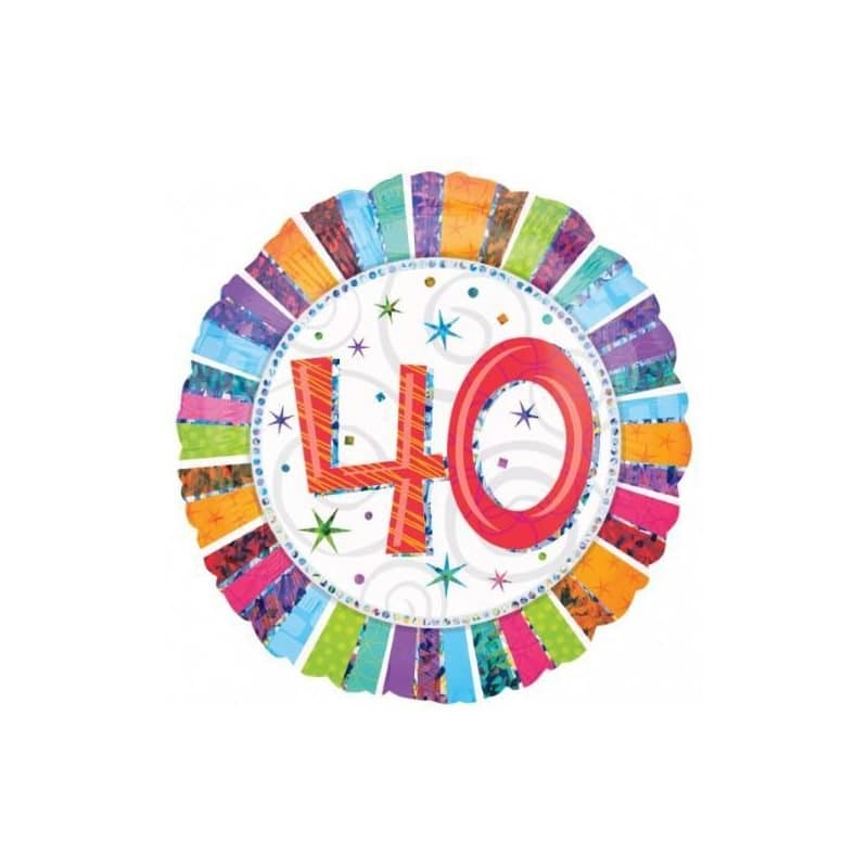 18" Foil Balloon - HBD 40th