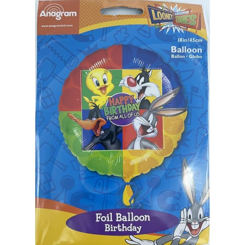 18" Foil Balloon - Looney Tunes "HAPPY BIRTHDAY", Round
