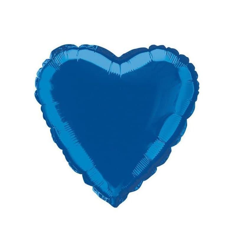 18" Foil Balloon - Royal Blue Shiny, Heart Shape