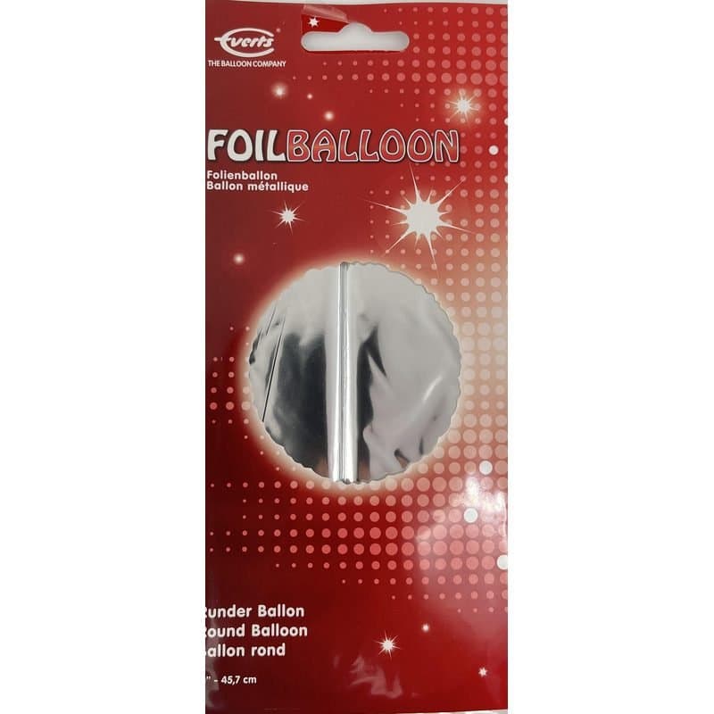 18" Foil Balloon - Silver Round