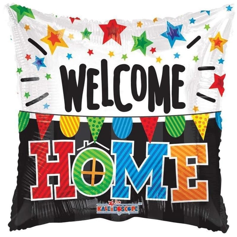 18" Foil Balloon - "Welcome Home" and Pennants