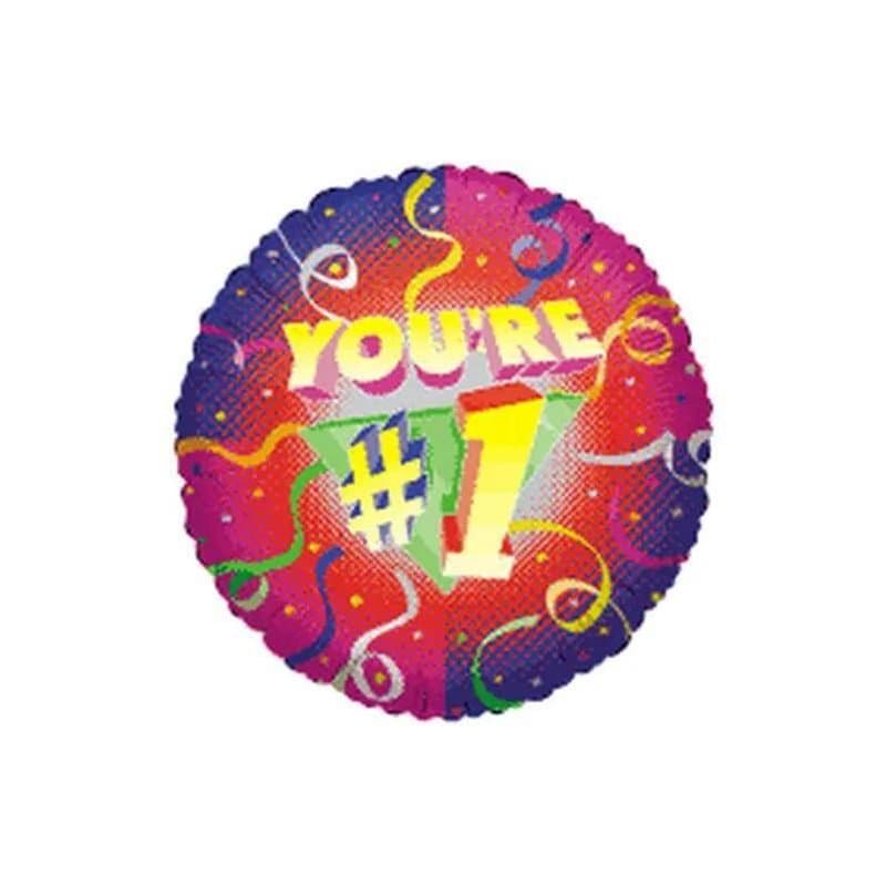 18" Foil Balloon - You're #1 (one Side)