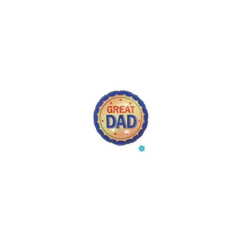 18" Great Dad Blue/Gold Foil