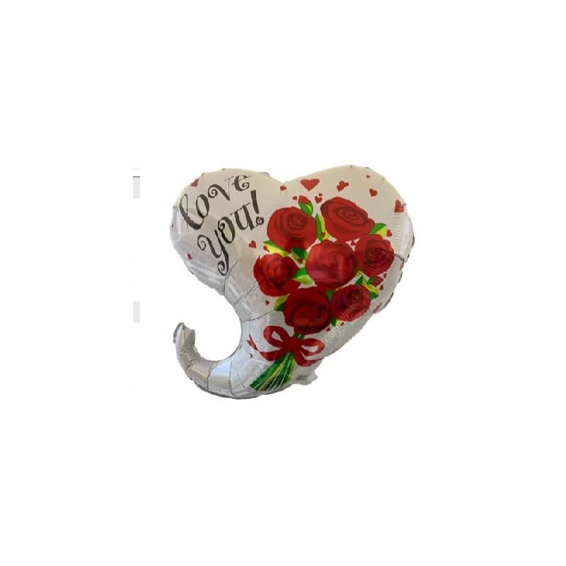 18" Love You With Roses Foil