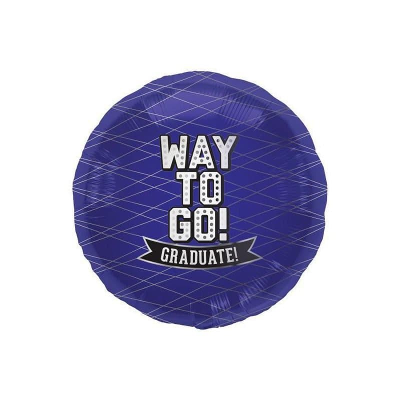 18" Way To Go Grad Purple Foil