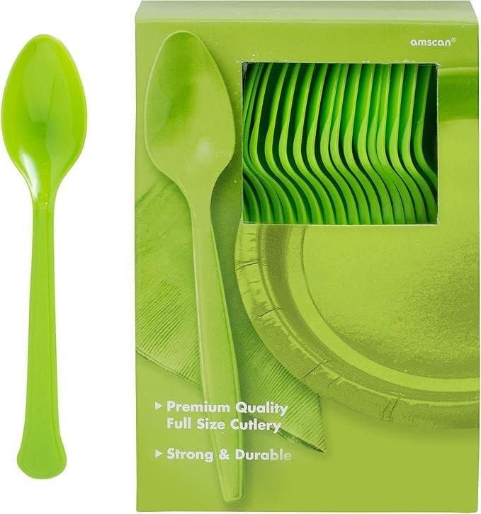Spoons Plastic Premium Quality - Kiwi 100ct