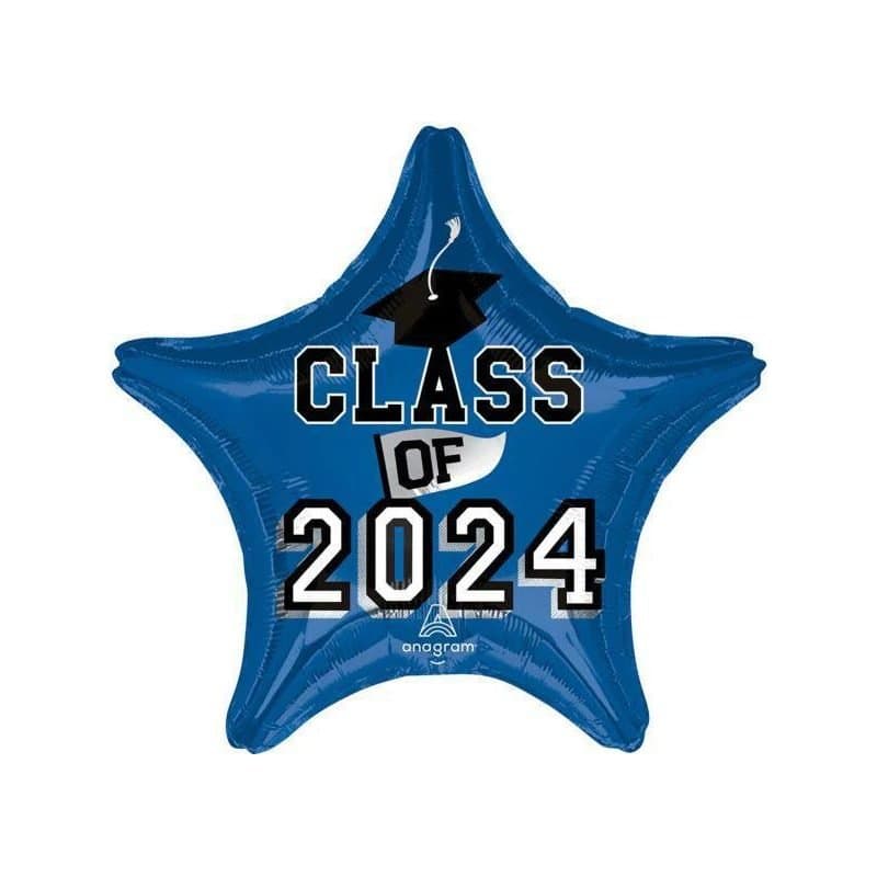 20" Class Of 2024 - Blue Star Foil