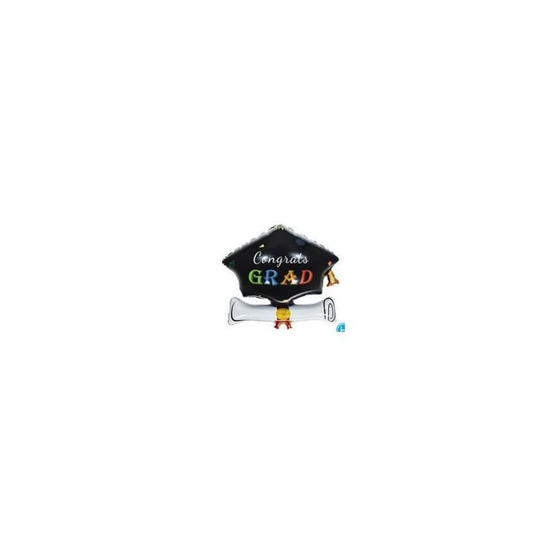 20" Congrats Grad Hat Book Foil