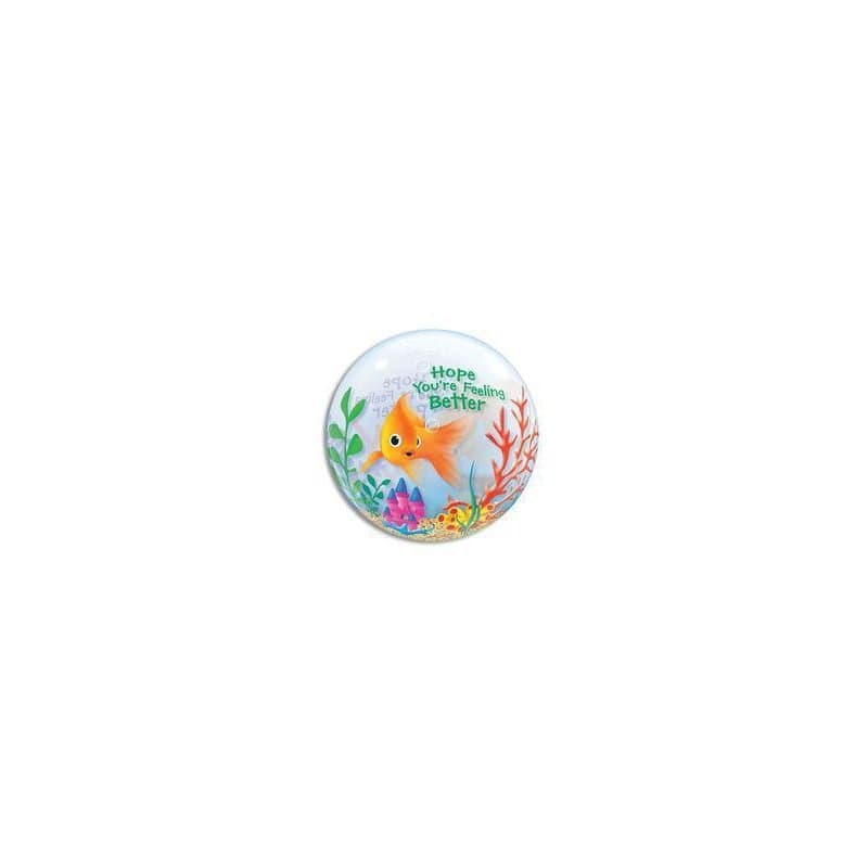 22" Bubble Balloon - "Hope You're Feeling Better " Gold Fish