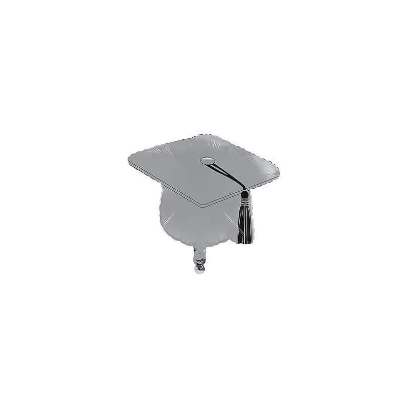 22" Gray Graduation Hat Foil Balloon