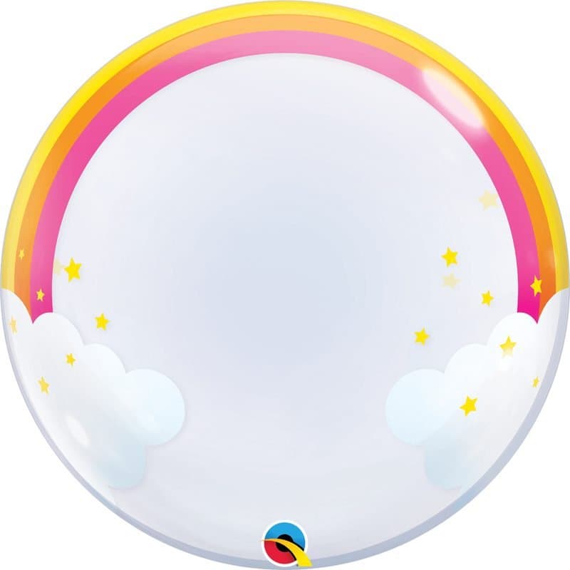 24" Bubble Balloon Rainbow