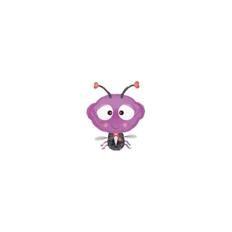 25" Foil Balloon - Valentine Tuxedo Firefly, Super Shape