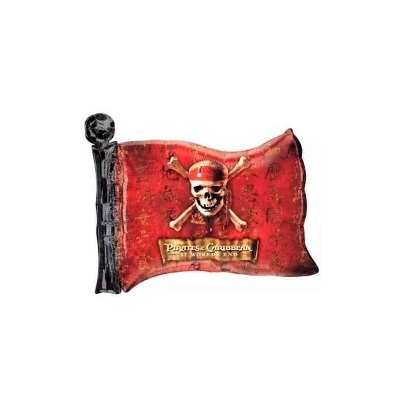 27" Foil Balloon - Pirates Of The Caribbean Flag, Super Shape