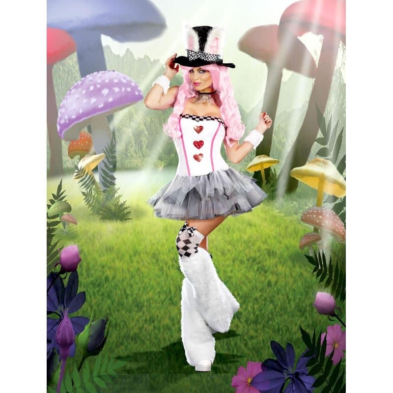 271 / Lost In Wonderland White Rabbit - Adult Costume (Small)